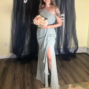 Dusty Sage David’s Bridal dress, size 10